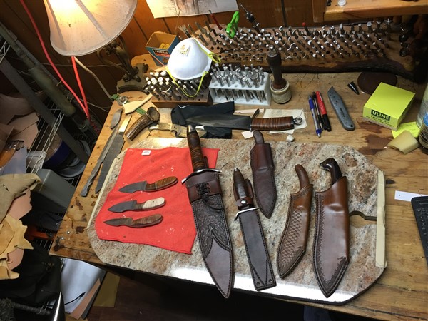 Hand Made Saddle Leather Knife Sheath, Vertical Knife Sheath, Leather Knife  Sheath 